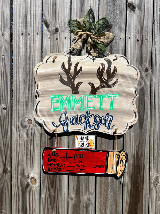 Antler/Shotgun Shell Hospital Door Hanger