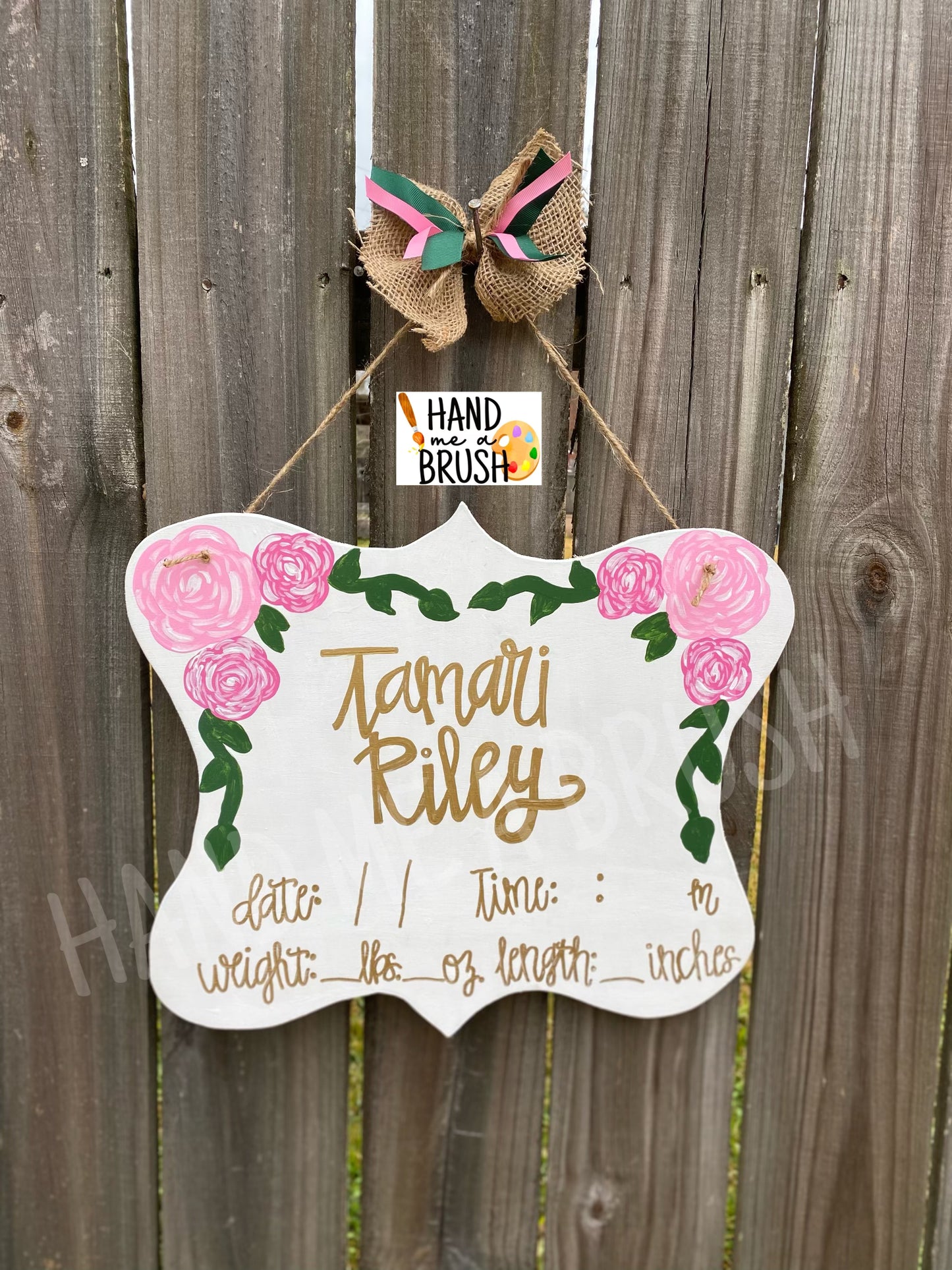 Custom Hospital Door Hanger