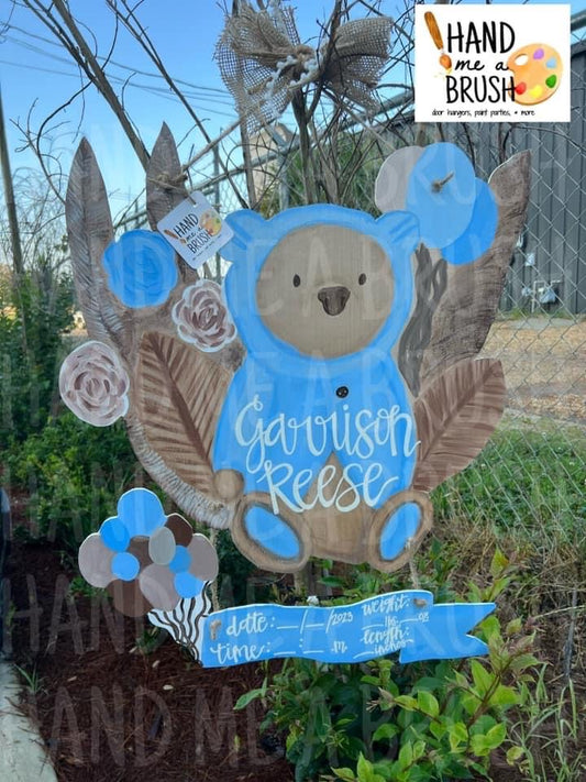 Can Bearly Wait Hospital Door Hanger