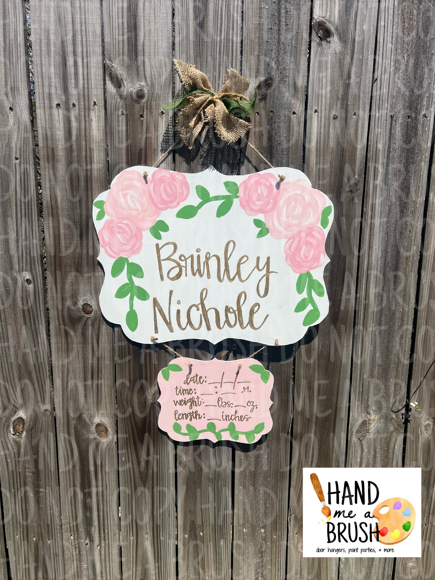 Custom Hospital Door Hanger