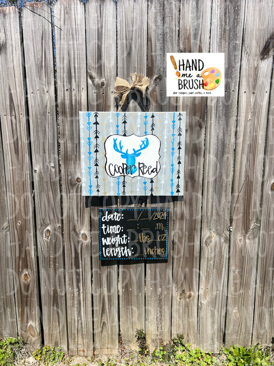 Custom Canvas Hospital Door Hanger