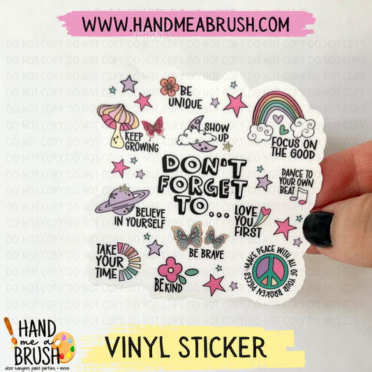 Don’t Forget To…-Vinyl Sticker 1282