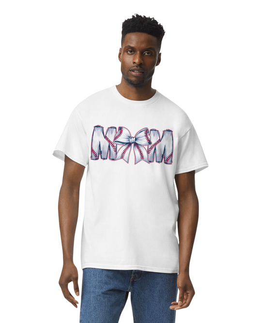 Baseball Laces Bow MOM - Customizable Tee YB